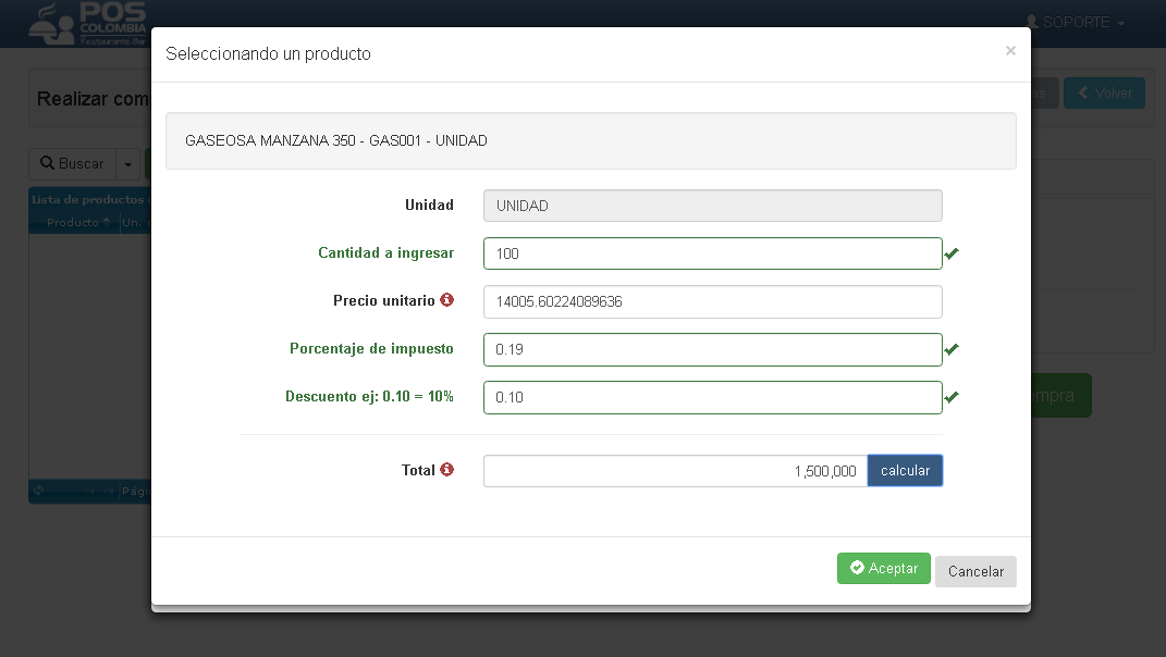 Agregando producto a compra