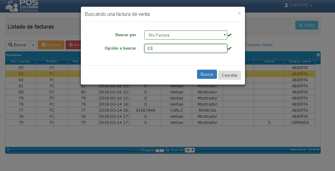 Buscando Facturas