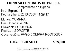 Comprobante de egresos