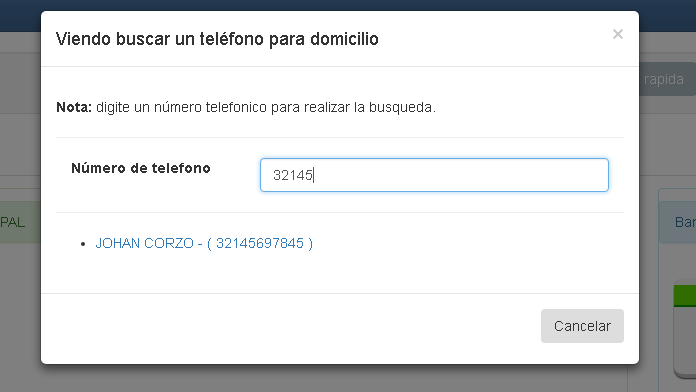 Recepción de datos domicilios 1