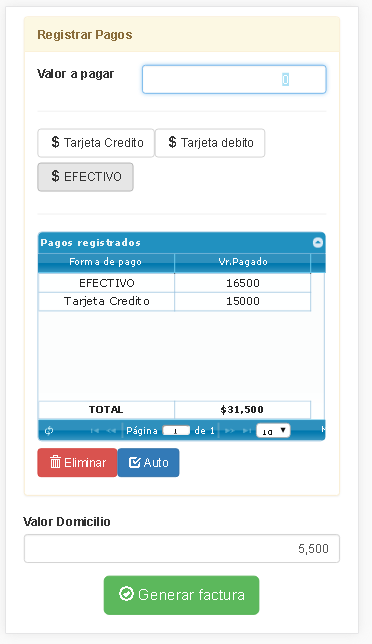 Recepción de forma de pago a factura 2
