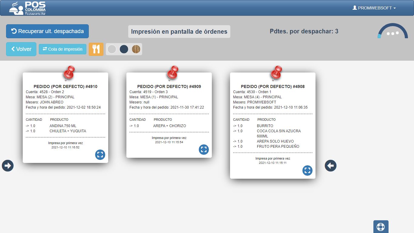 Lista de Pedidos